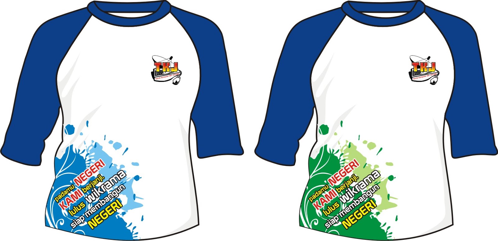  Desain  Kaos  Raglan Corel Klopdesain